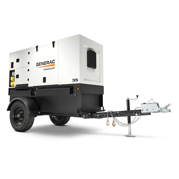 Portable Generator, Diesel, 35 W Rated, 35 W Surge, Electric Start, 120/208/240/277/480V AC